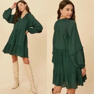 Mare Mare X Anthropologie Tiered Tunic Dress Size Medium